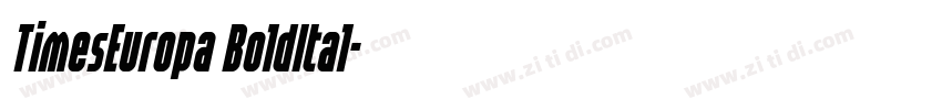 TimesEuropa BoldItal字体转换